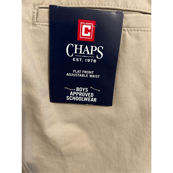 NWT Chaps Approved Schoolwear Flat Front Khaki Pants Regular 10 New - Picture 5 of 8